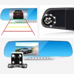 Jansite Night Vision Car Dvr detector Camera Blue Review Mirror DVR Digital Video Recorder Auto Camcorder Dash Cam FHD 1080P